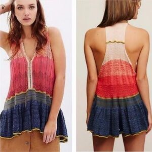 Women's Free People Sleeveless Peplum
Polo Knit Hi-Low Sweater Top.